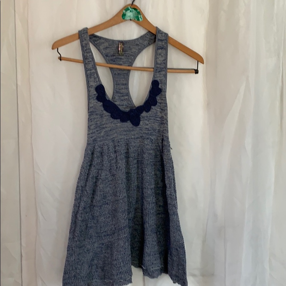 Free People knit embroidered tank